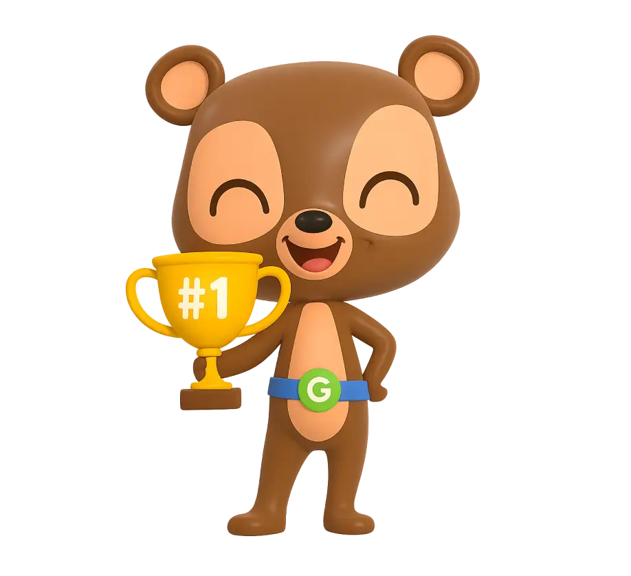 Oso de peluche con trofeo